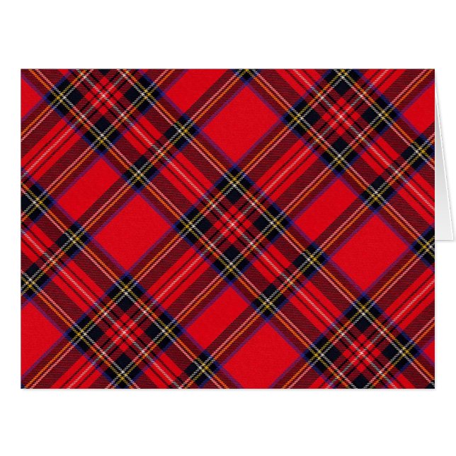 Royal Stewart tartan red black plaid (Front Horizontal)