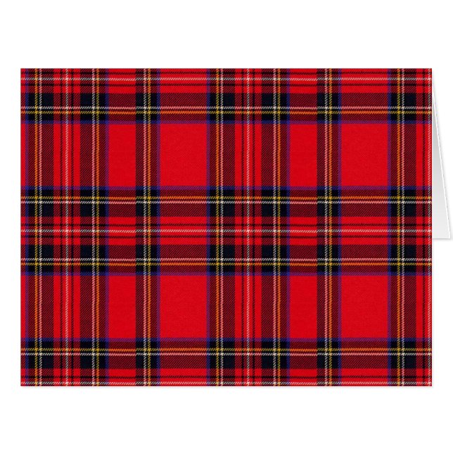 Royal Stewart tartan red black plaid (Front Horizontal)