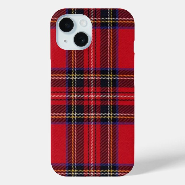 Royal Stewart tartan red black plaid Case-Mate iPhone Case (Back)