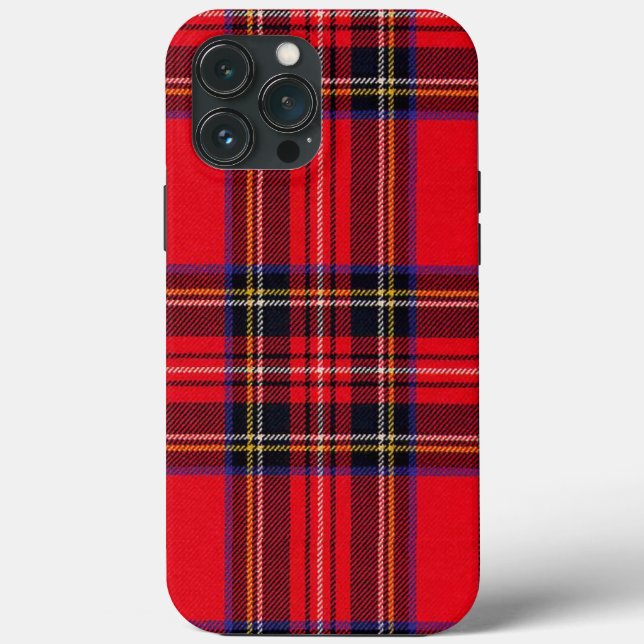Royal Stewart tartan red black plaid Case-Mate iPhone Case (Back)