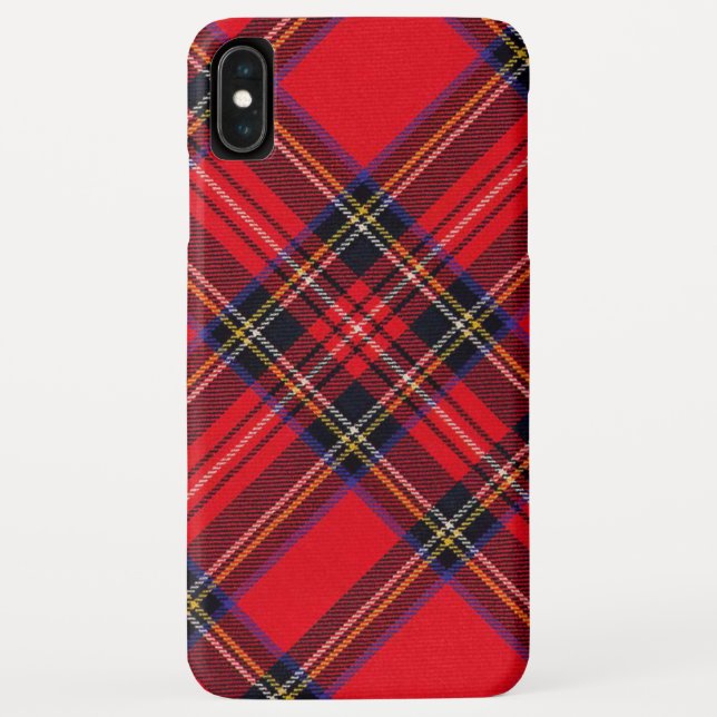Royal Stewart tartan red black plaid Case-Mate iPhone Case (Back)