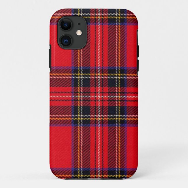 Royal Stewart tartan red black plaid Case-Mate iPhone Case (Back)