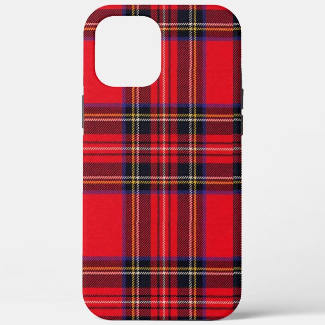 Royal Stewart tartan red black plaid Case-Mate iPhone Case (Back)