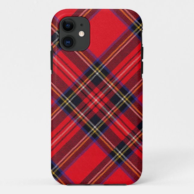 Royal Stewart tartan red black plaid Case-Mate iPhone Case (Back)