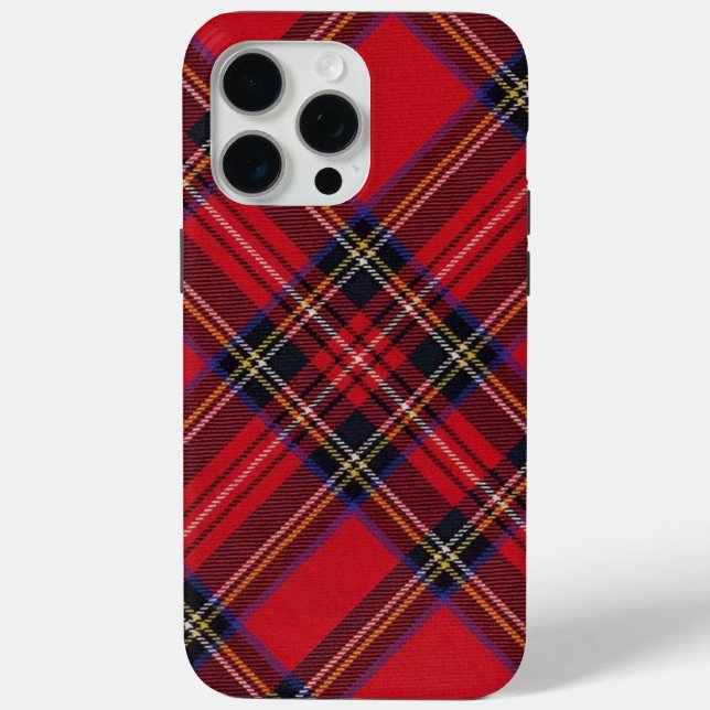 Royal Stewart tartan red black plaid Case-Mate iPhone Case (Back)