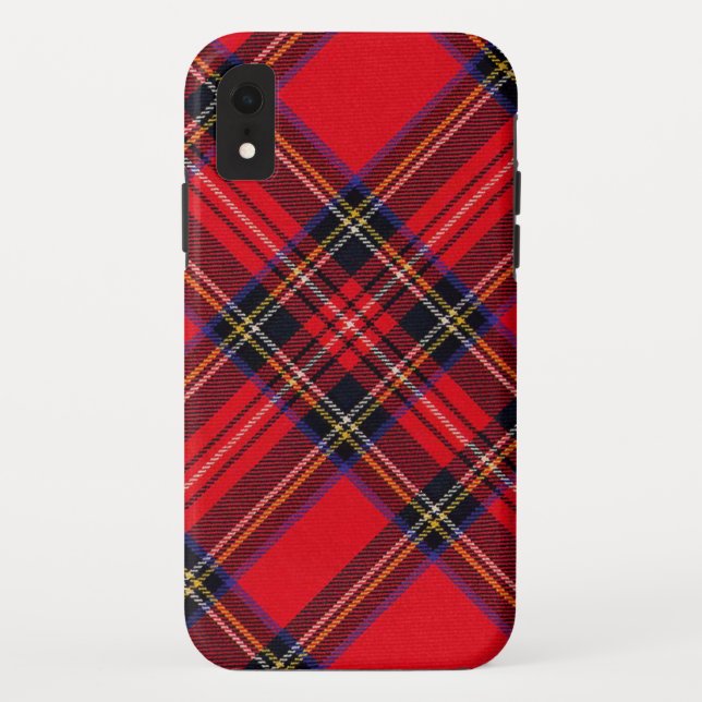 Royal Stewart tartan red black plaid Case-Mate iPhone Case (Back)