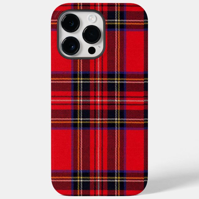 Royal Stewart tartan red black plaid Case-Mate iPhone Case (Back)