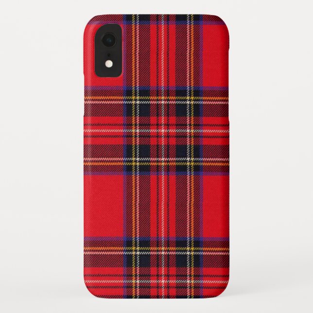 Royal Stewart tartan red black plaid Case-Mate iPhone Case (Back)