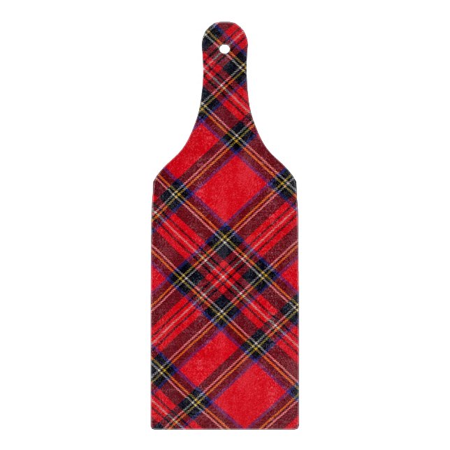 Royal Stewart tartan red black plaid Cutting Board (Front)