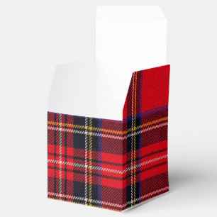 Royal Stewart tartan red black plaid Favor Box