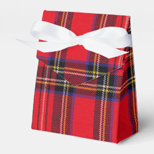 Royal Stewart tartan red black plaid Favor Box