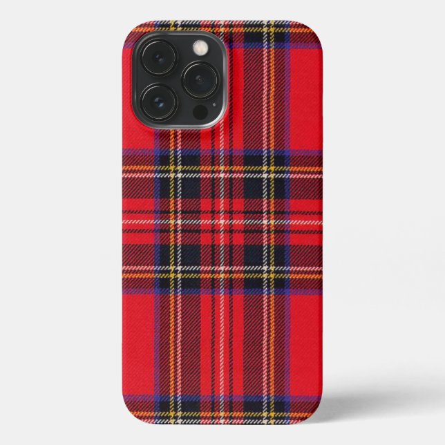 Royal Stewart tartan red black plaid iPhone Case (Back)