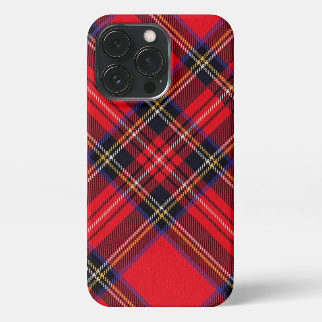 Royal Stewart tartan red black plaid iPhone Case (Back)