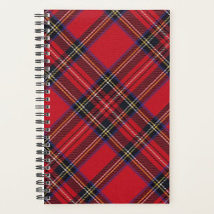 Royal Stewart tartan red black plaid Planner