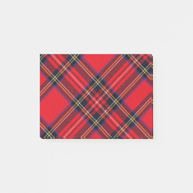 Royal Stewart tartan red black plaid Post-it Notes (Front)