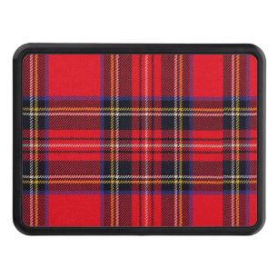 Royal Stewart tartan red black plaid Trailer Hitch Cover