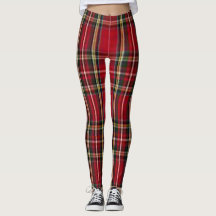 Royal Stewart tartan roux plaid Leggings