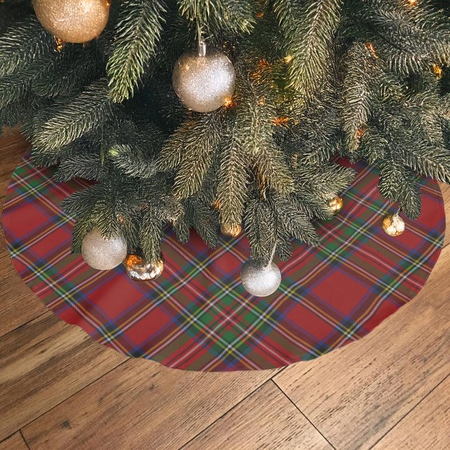 Royal Stewart Tartan Traditional Plaid Brushed Polyester Tree Skirt (Creator Uploaded)