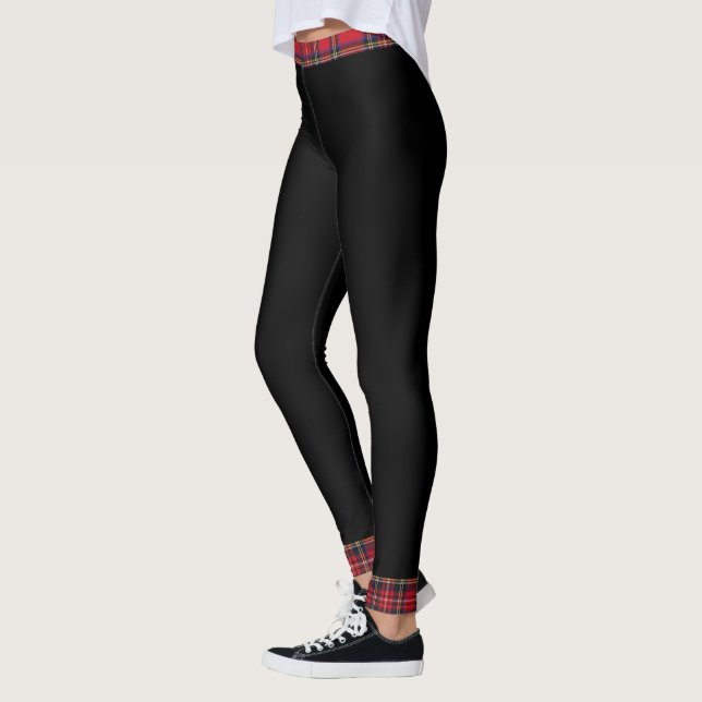 Royal Stewart Tartan Trim Leggings (Left)