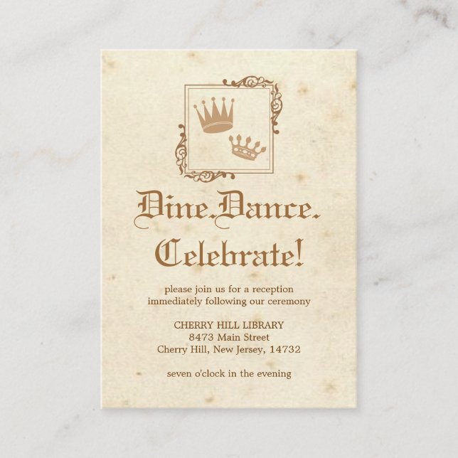 Royal Storybook - Reception Card (Front)