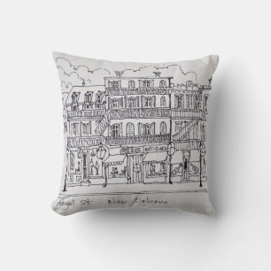 Royal Street   New Orleans, Louisiana Throw Pillow