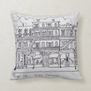 Royal Street   New Orleans, Louisiana Throw Pillow