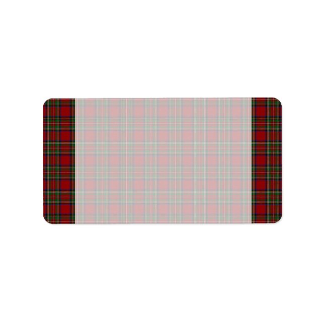 Royal Stuart Tartan Blank Étiquette de adresse (Devant)