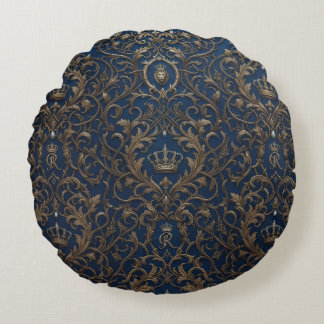 royal style pattern round pillow