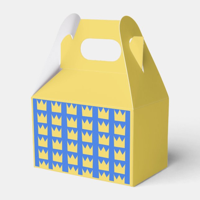 Royal Swedish crowns candy and Favor Box (Front Side)