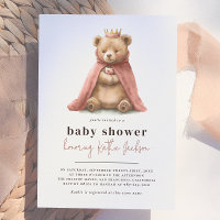 Royal Teddy Bear Little Princess Girl Baby Shower