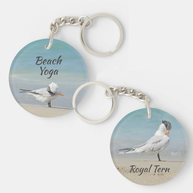 Royal Tern Yoga Poses Beach Yoga Keychain (Creator Uploaded)