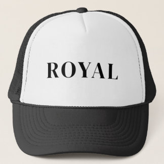 Royal Text Trucker Hat | Bold Minimal Cap