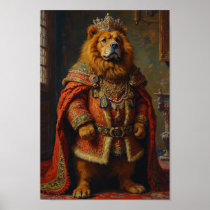 Royal Tibetan Mastiff Portrait Poster