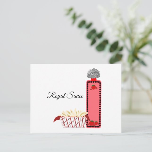 Royal Tomato Sauce Postcard (Standing Front)