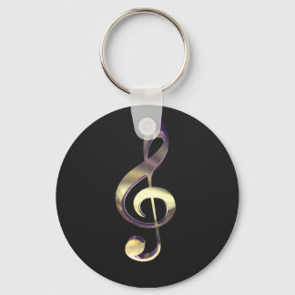 Royal Treble Clef Key Chain