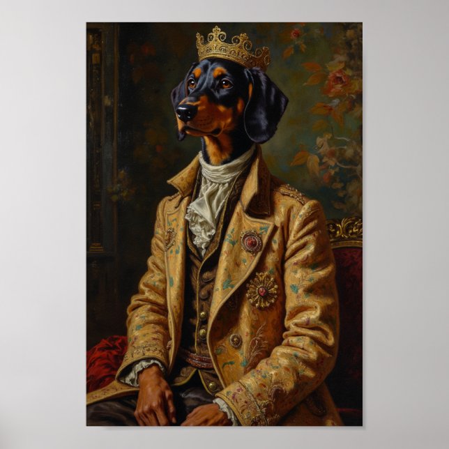 Royal Treeing Walker Coonhound Portrait Poster (Front)