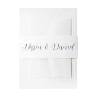 Royal Turkish Wedding Invitation White Belly Band