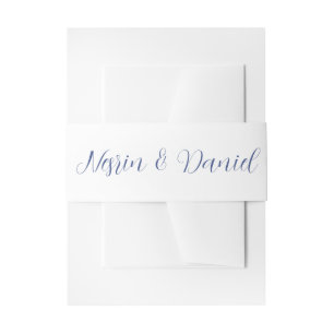 Royal Turkish Wedding Invitation White Belly Band