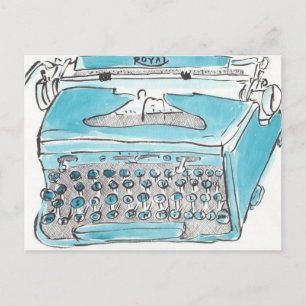 Royal typewriter postcard