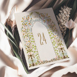 Royal Victorian Floral Wedding Table Number Card<br><div class="desc">Delve into an era of luxury and romance with our Royal Victorian wedding table number card. Elegantly designed with intertwined greenery and florals, this card resonates with the sumptuous aesthetics of Victorian times. The regal touch speaks of a love story that is timeless, profound, and rich in heritage. Customize with...</div>