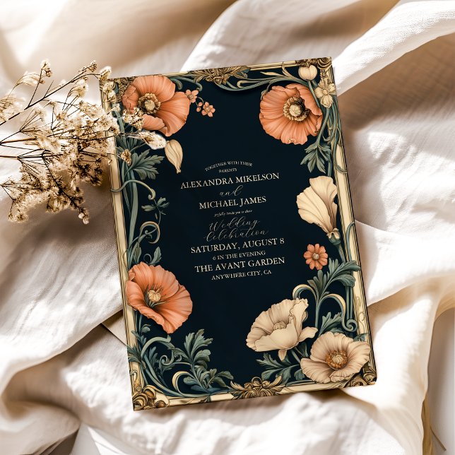 Royal Victorian Wedding Whimsical Floral Wedding Invitation (Creator Uploaded)