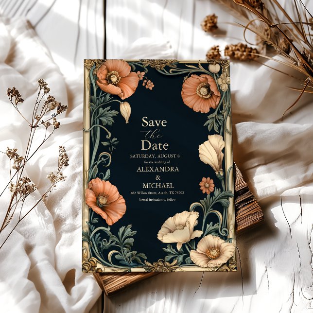 Royal Victorian Wedding Whimsical Floral Wedding Save The Date (Creator Uploaded)