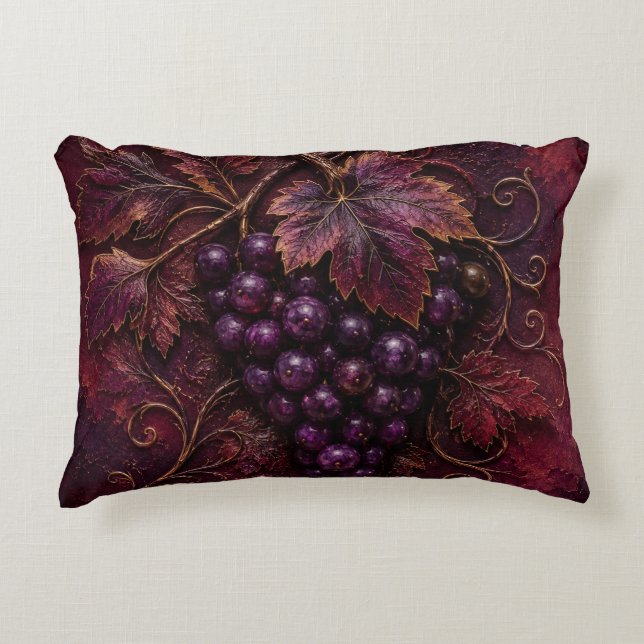 Royal Vineyard Elegance Accent Pillow (Front)