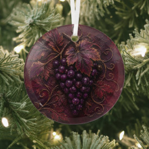 Royal Vineyard Elegance Glass Ornament