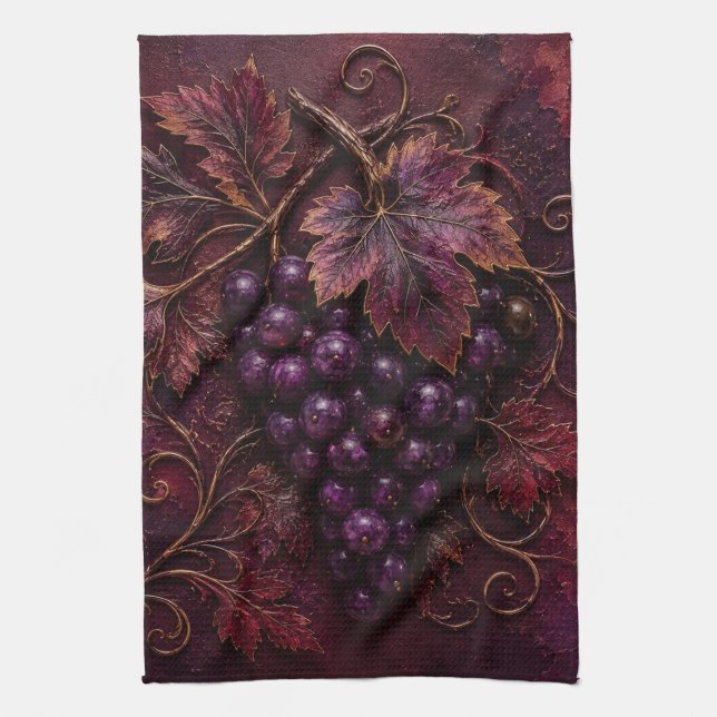Royal Vineyard Elegance Kitchen Towel (Vertical)