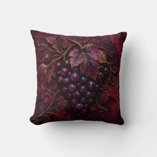 Royal Vineyard Elegance Throw Pillow