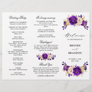 Royal violet violet or Mariage Tri Plier Programme