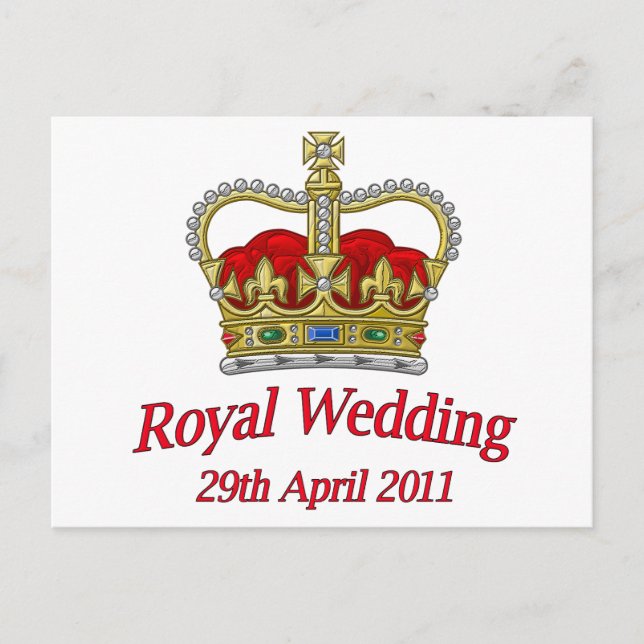 Royal Wedding 29th April 2011 Postcard (Front)