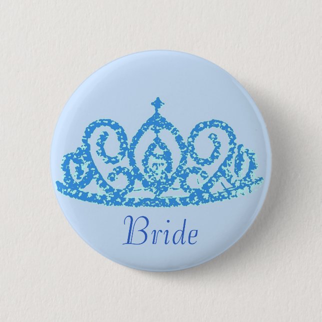 Royal Wedding/Bride's Tiara 2 Inch Round Button (Front)