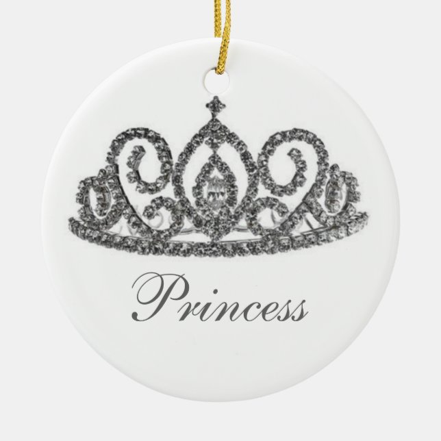 Royal Wedding/Bride's Tiara Ceramic Ornament (Front)